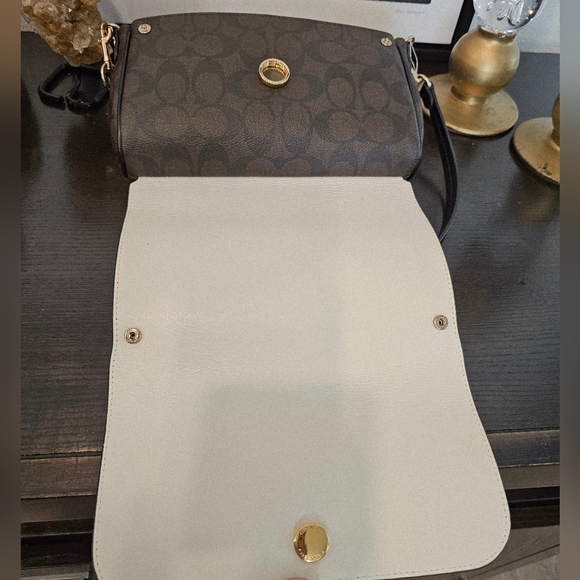 Coach Signature Reversable Black and Brown Crossbody Bag - Picture 6 of 14